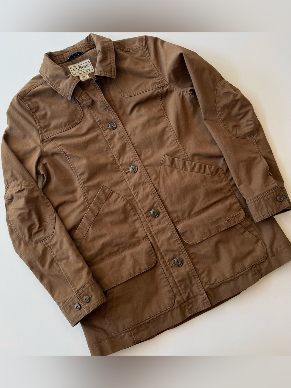 LLBean Womens S Reg Fireside Field Jacket Maple Brown Chore Coat Barn Jacket